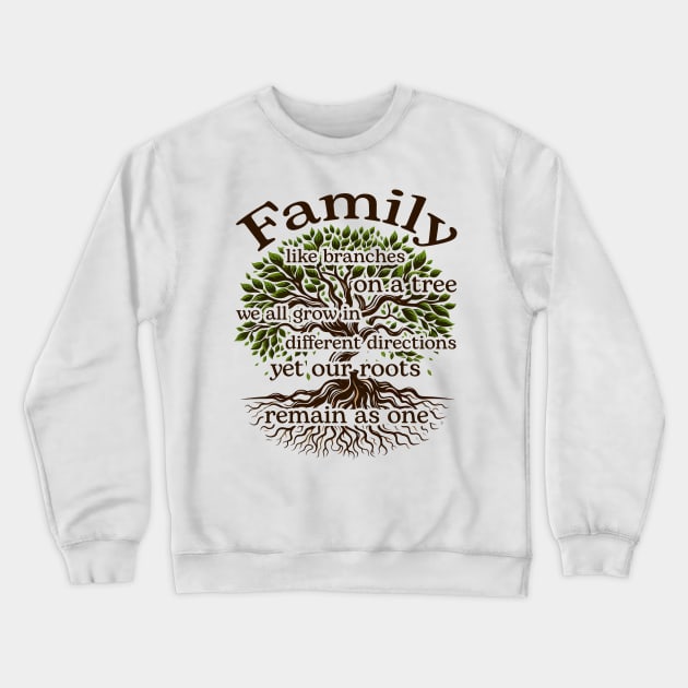 Family Tree Funny Family Reunion Crewneck Sweatshirt by ArtbyJester